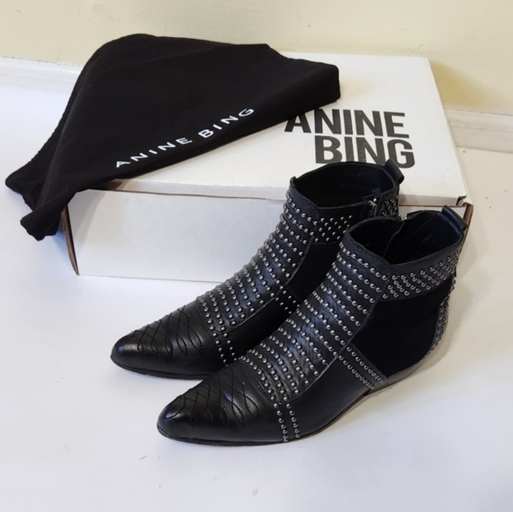 ANINE BING CHARLIE BOOT BLACK